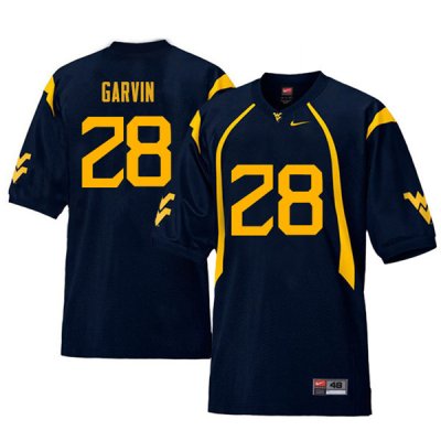 Men's West Virginia Mountaineers NCAA #28 Terence Garvin Navy Authentic Nike Retro Stitched College Football Jersey OV15M00MY